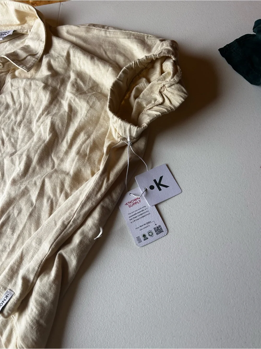 Known Supply nwts Cream Short Sleeve Polo with Tag - Picture 2 of 8